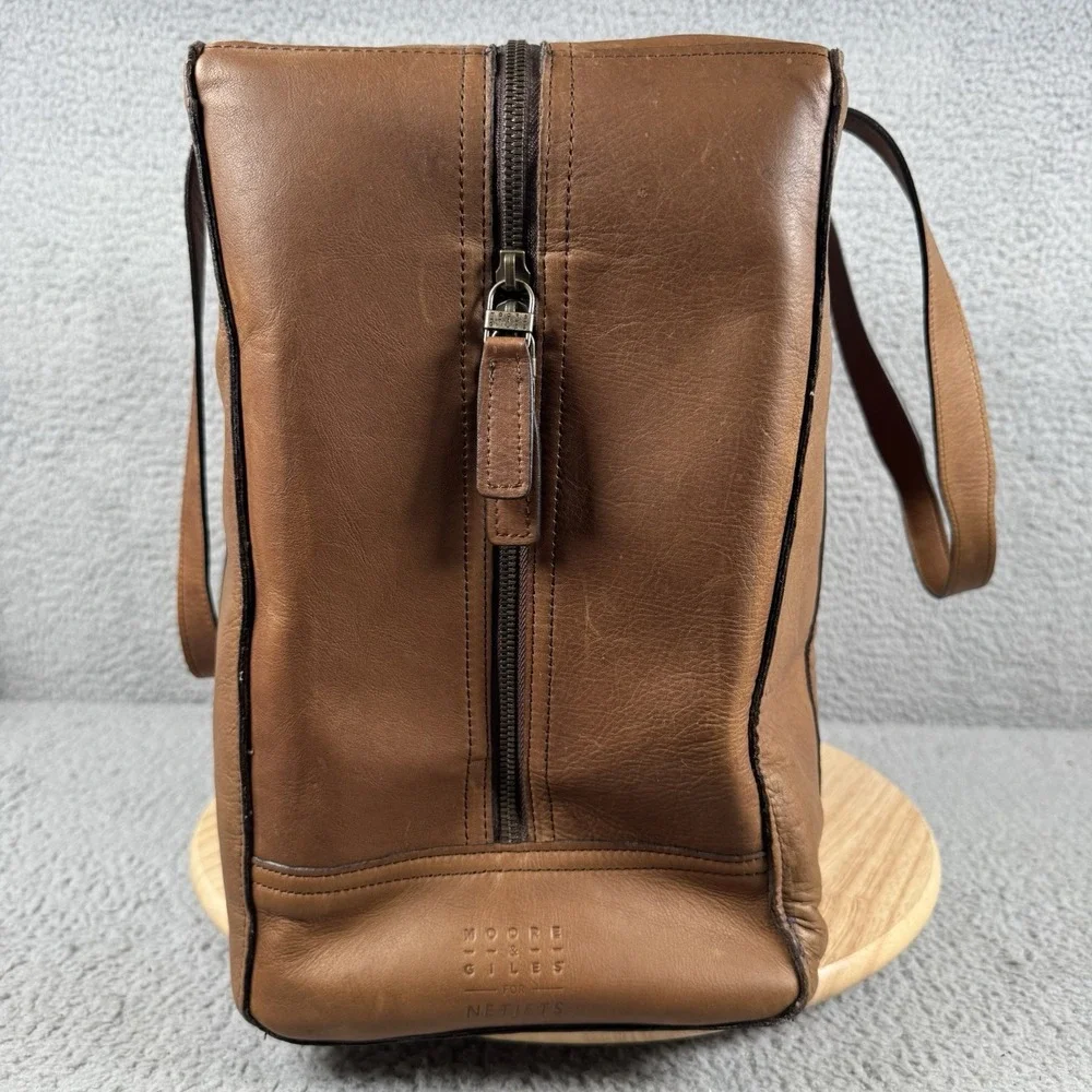 Moore & Giles‎ for Netjets Massie Duffel Bag Leather Weekender Travel Tote